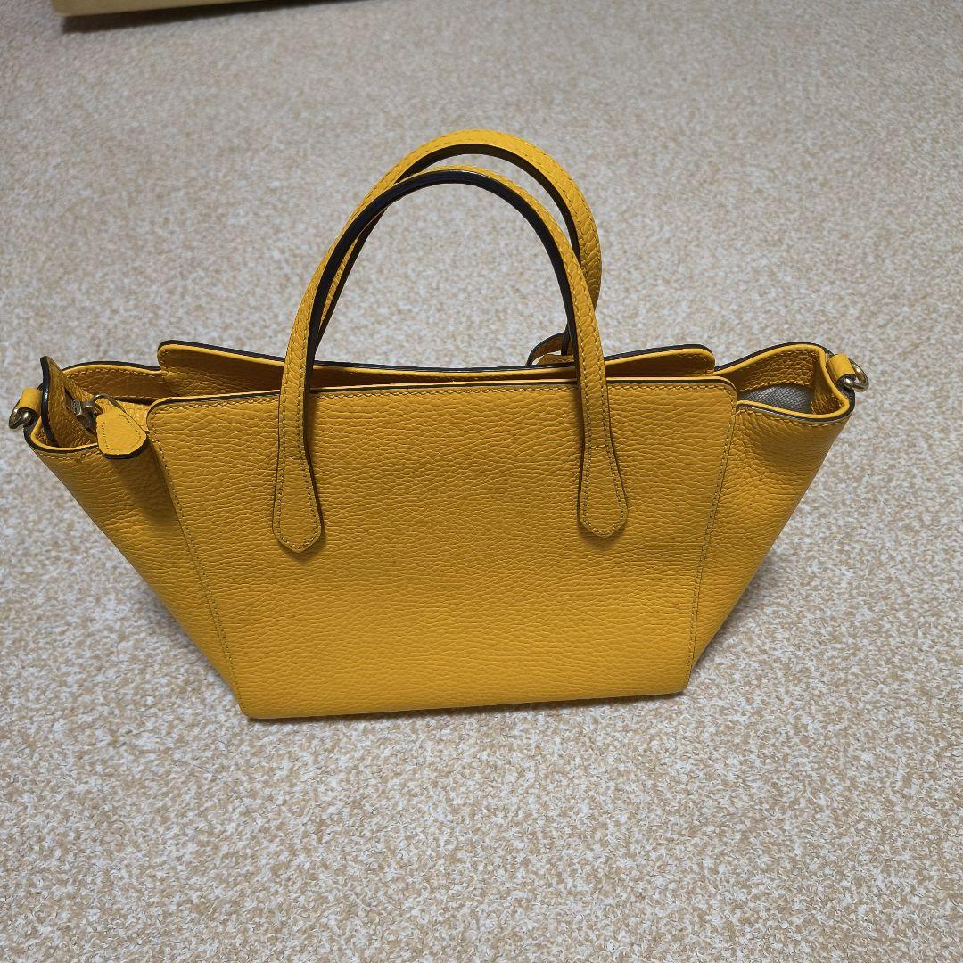 Gucci スウィング ミニ ハンドバッグ 2wax ショルダーバッグ イエロー