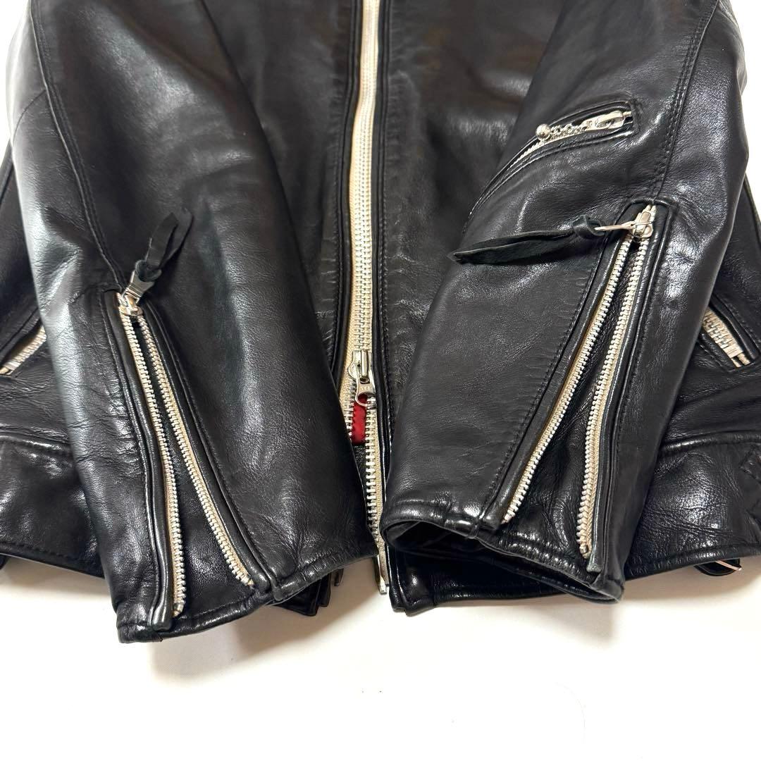 NANO&Co ナノユニバース 羊革 レザージャケット ライダース キルティング