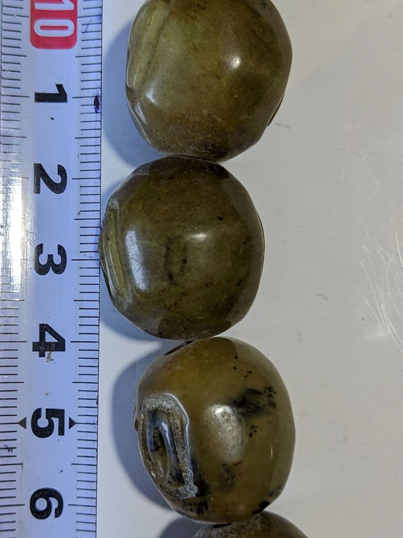 ♦珍物 チベット仏教 古美術品 大数珠 人面顔 手彫り 仏具 根付 緒締 骨董品