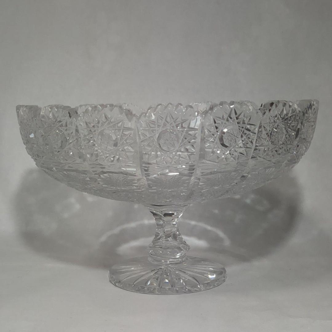 ボヘミアンクリスタル フルーツボウル コンポート クリスタルグラス 盛鉢 美品
