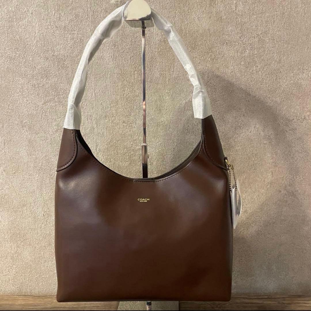 COACH コーチ　ブルックリン28　CU068 ブラウンレザー ハンドバッグ@