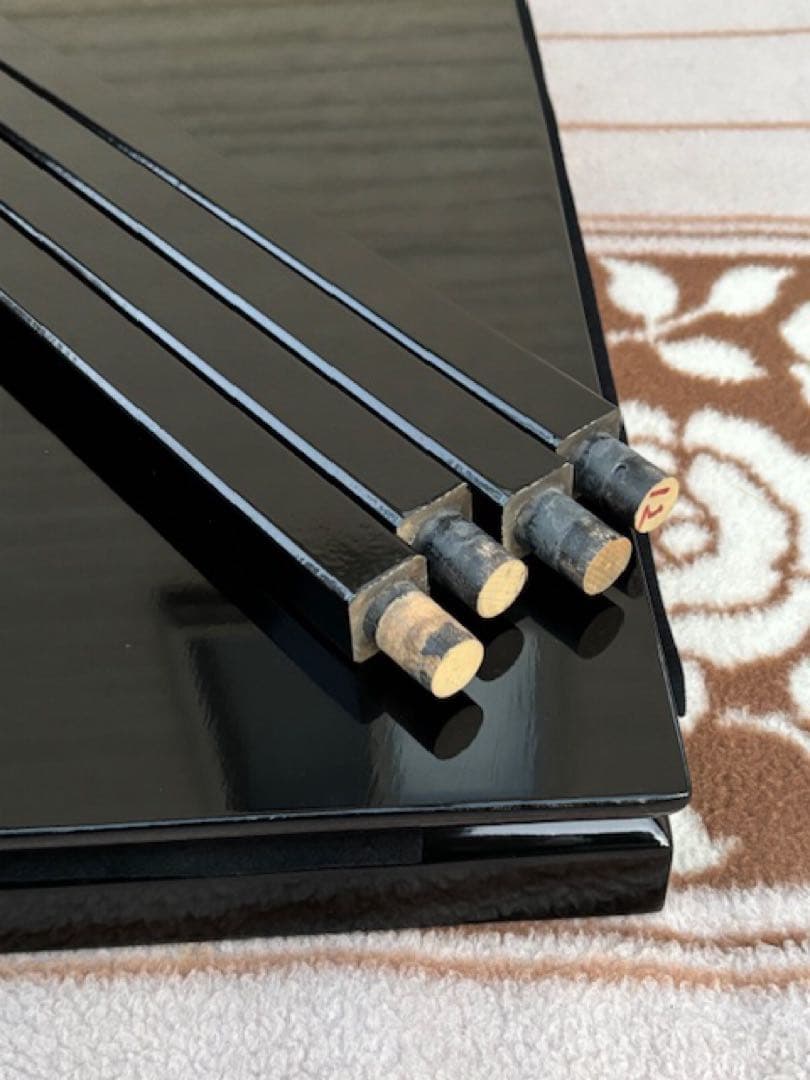 茶道具 木製 黒真塗 真台子 組立式 利休好み 大棚 茶棚 飾り棚 紙箱付