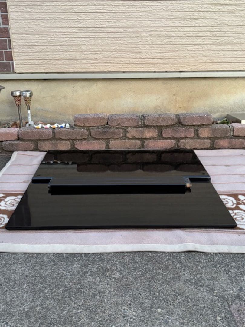 茶道具 木製 黒真塗 真台子 組立式 利休好み 大棚 茶棚 飾り棚 紙箱付