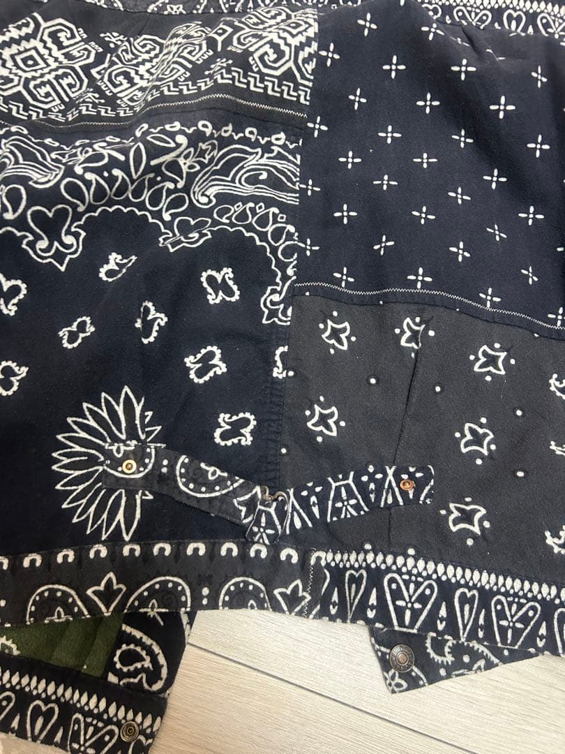 kapital キャピタル ネル リバーシブルバンダナ ジャケット　サイズ3