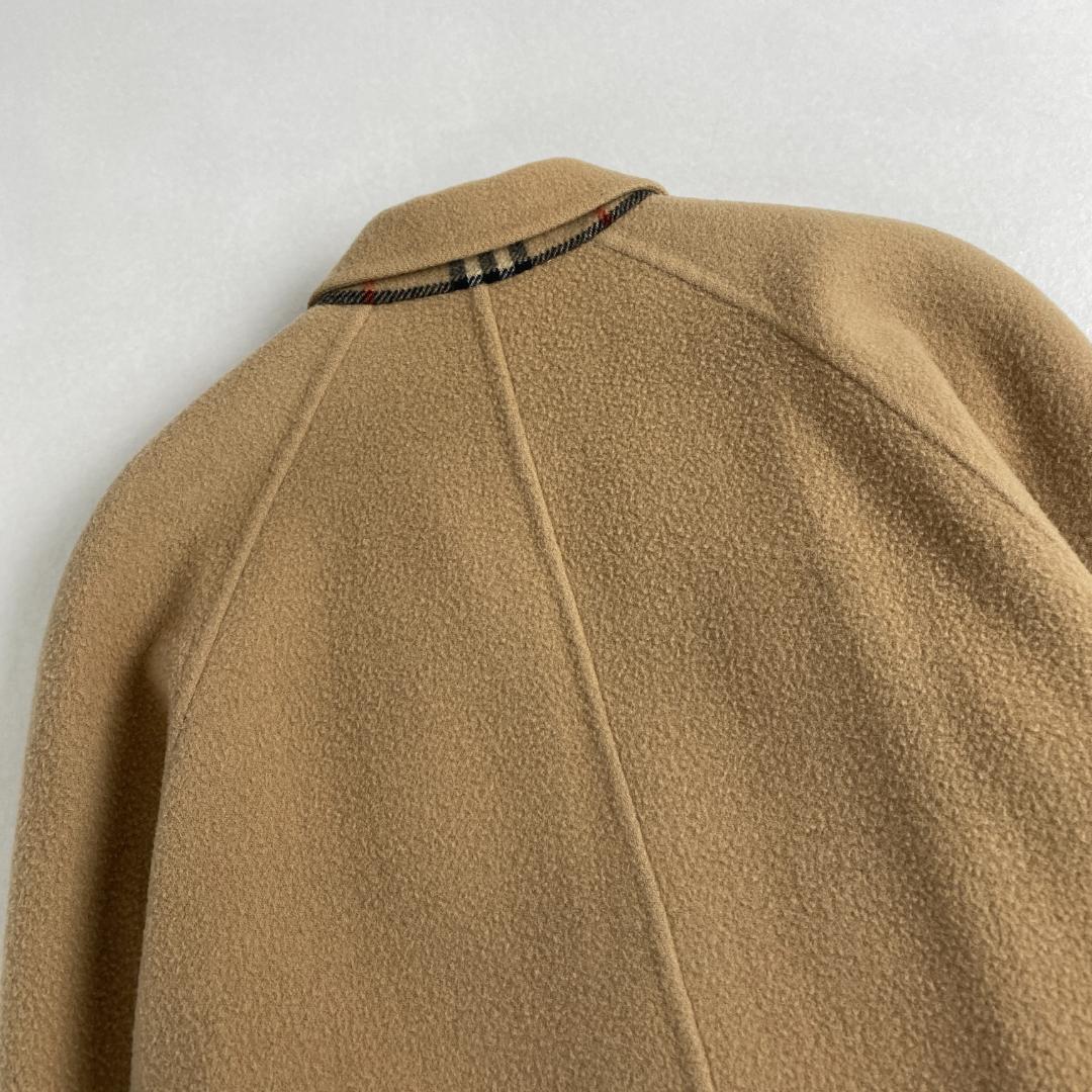 バーバリー　チェスターコート　ダブルフェイス　ノバチェック　ベージュ　ウール