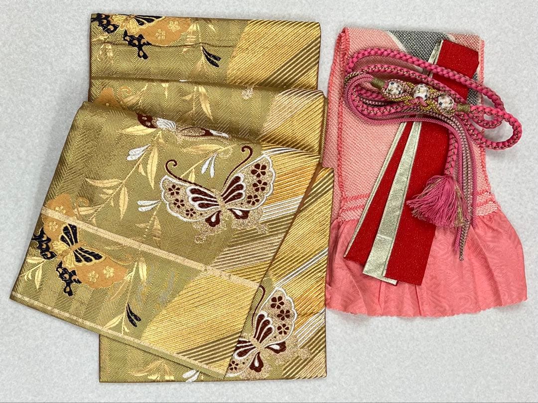 振り袖　フルセット　別誂長襦袢付　小柄な方に　成人式　金彩加工　刺繍入り　692