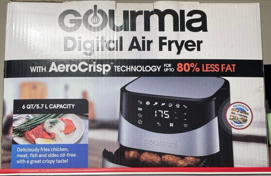 【新品未使用品】Gourmia デジタルエアフライヤー 5.7L