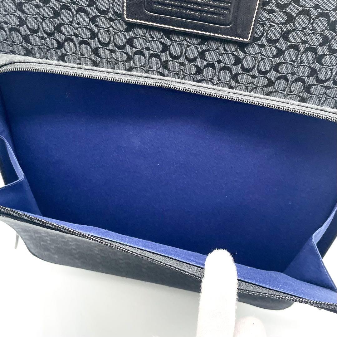 【美品】コーチ キャリーケース シグネチャー 総柄 スーツケース ブラック