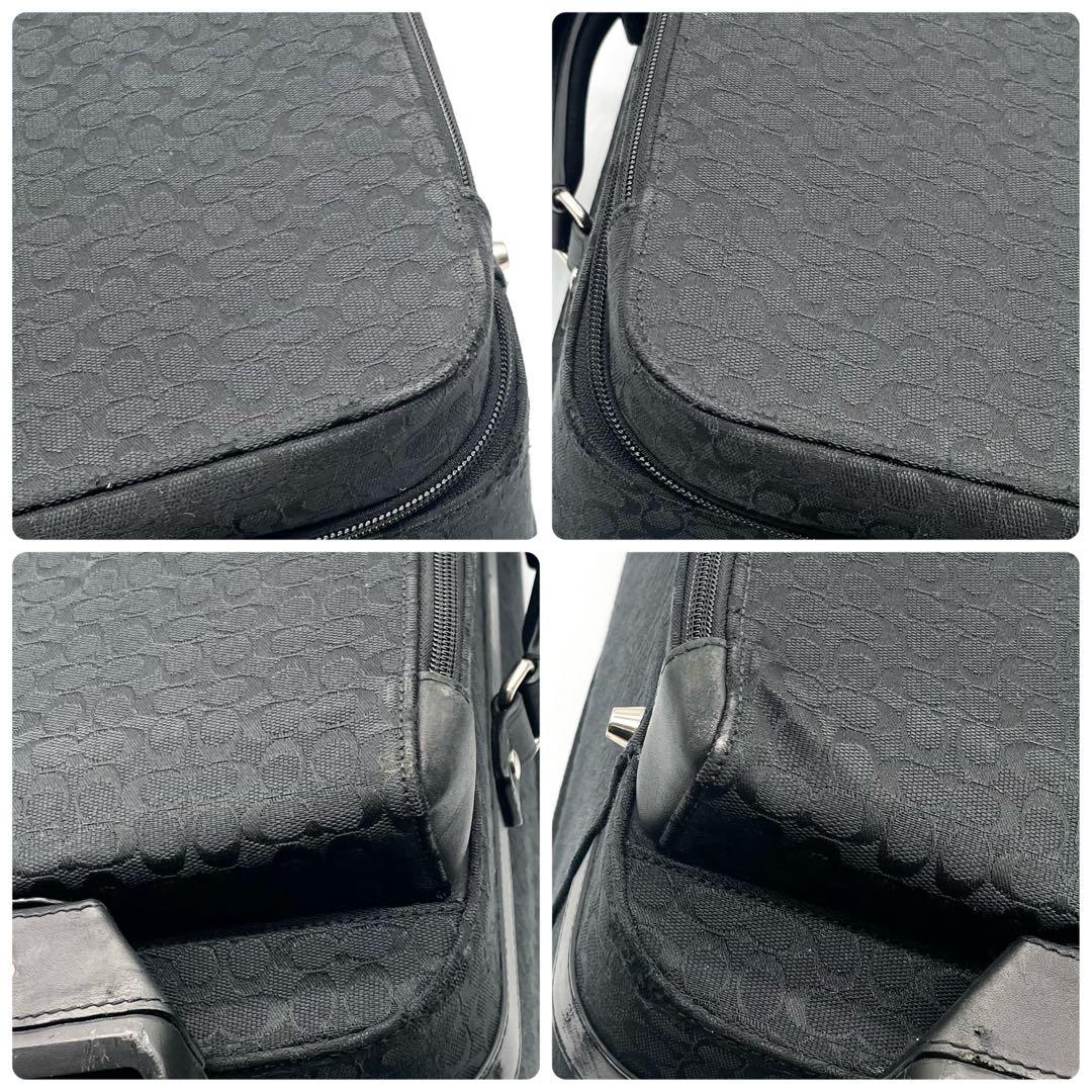 【美品】コーチ キャリーケース シグネチャー 総柄 スーツケース ブラック