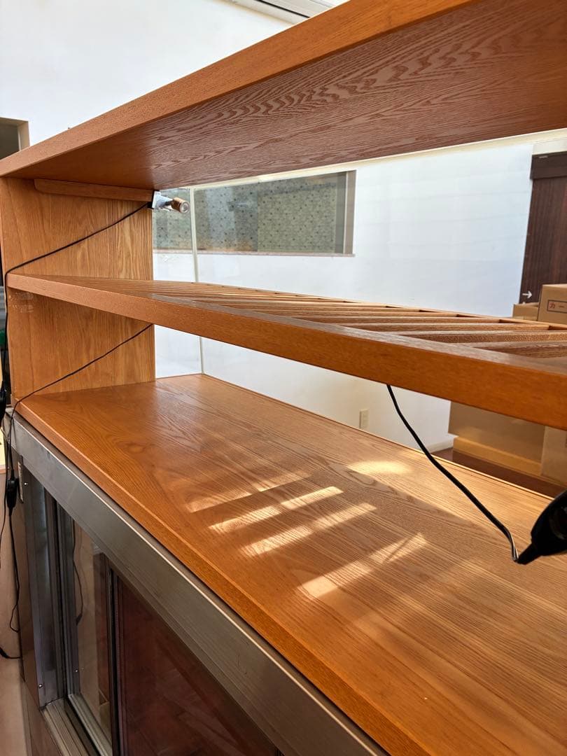 店舗用木製焼き立てショーケース 保冷無し