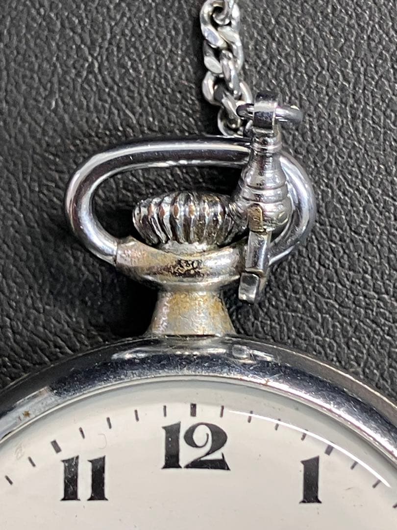 ①【WALTHAM/ウォルサム】手巻懐中時計 ホワイト文字盤 スモセコ※稼働品