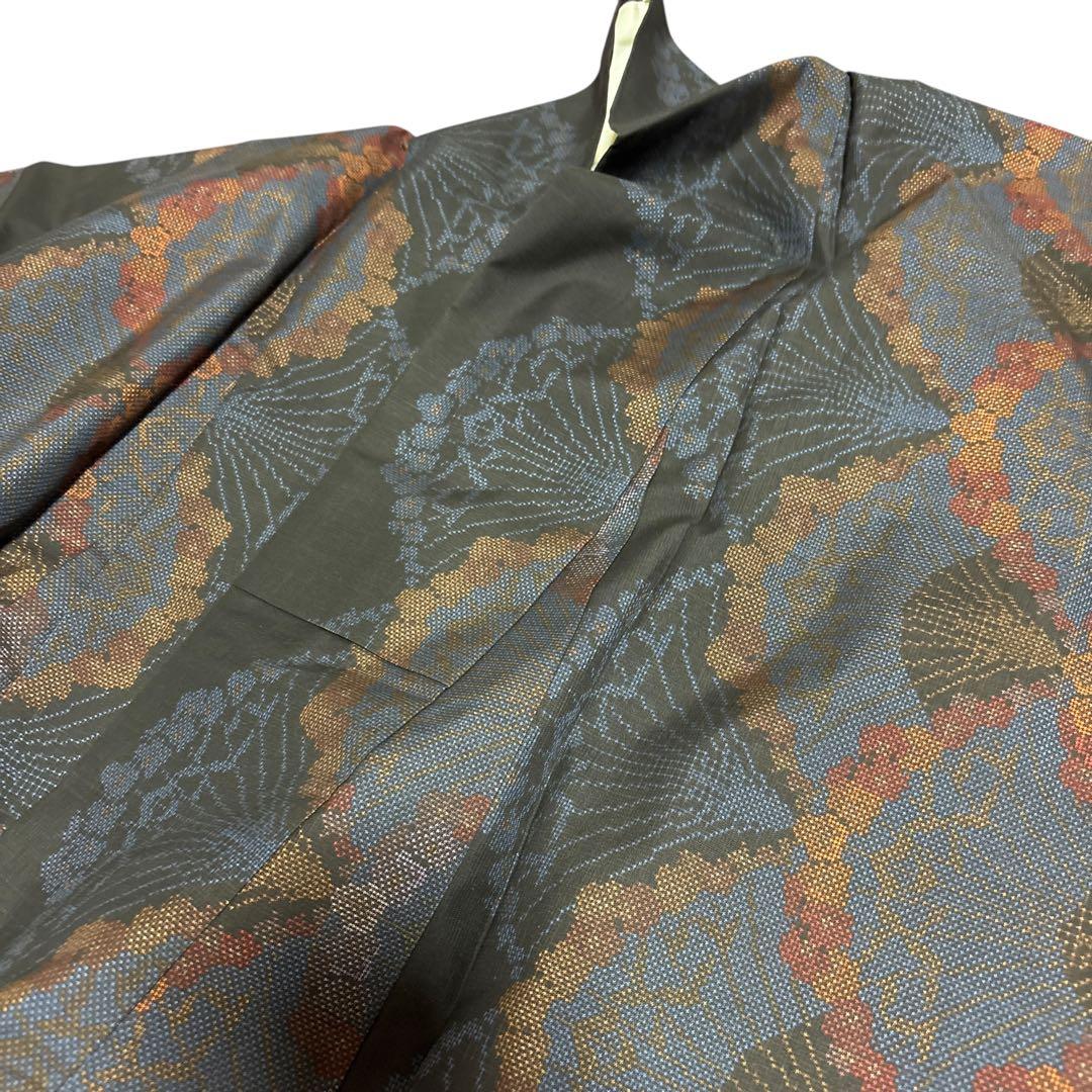 新品　美品　袷　正絹　証紙　本場奄美大島紬　小紋　フルセット　4点