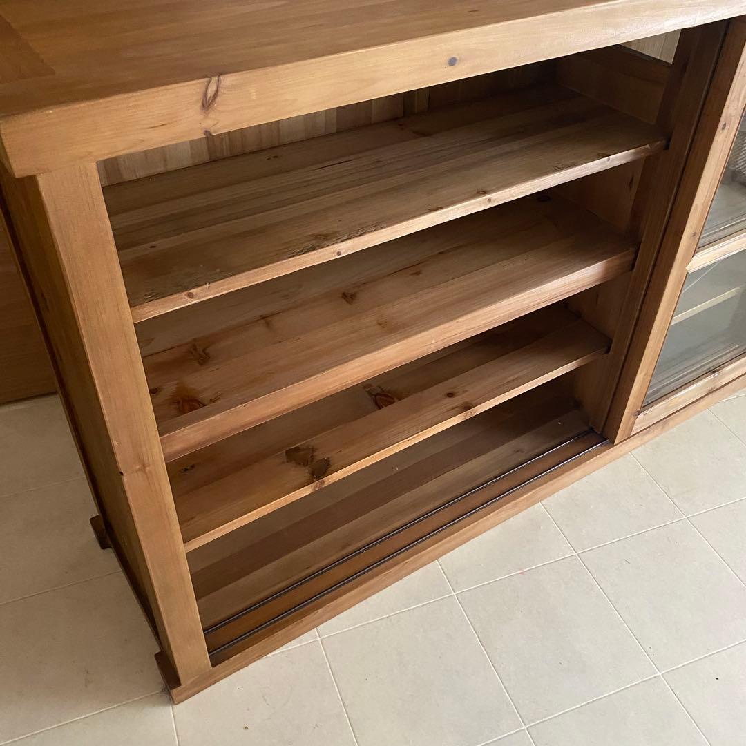 北欧　アンティーク　ガラス　キャビネット　ノットアンティークス　棚　サイドボード