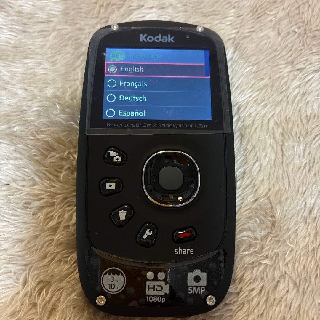 未使用　Kodak PlaySport 防水ビデオカメラ ブラック　　GM139