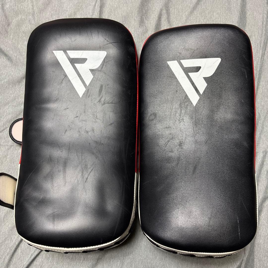 RDX キックミット 2個セット 黒/赤 格闘技 キックボクシング