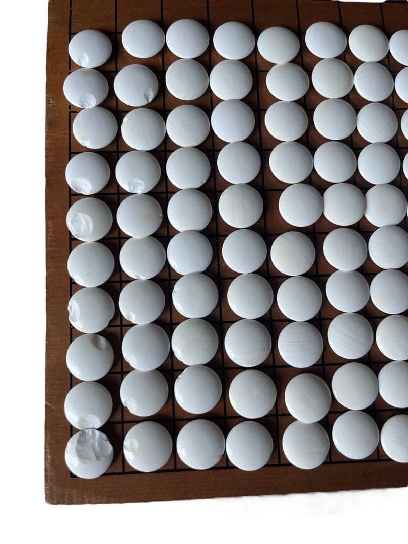 松寿製 本榧　脚付碁盤 　碁石セット（蛤178個＋那智黒180個＋碁笥）