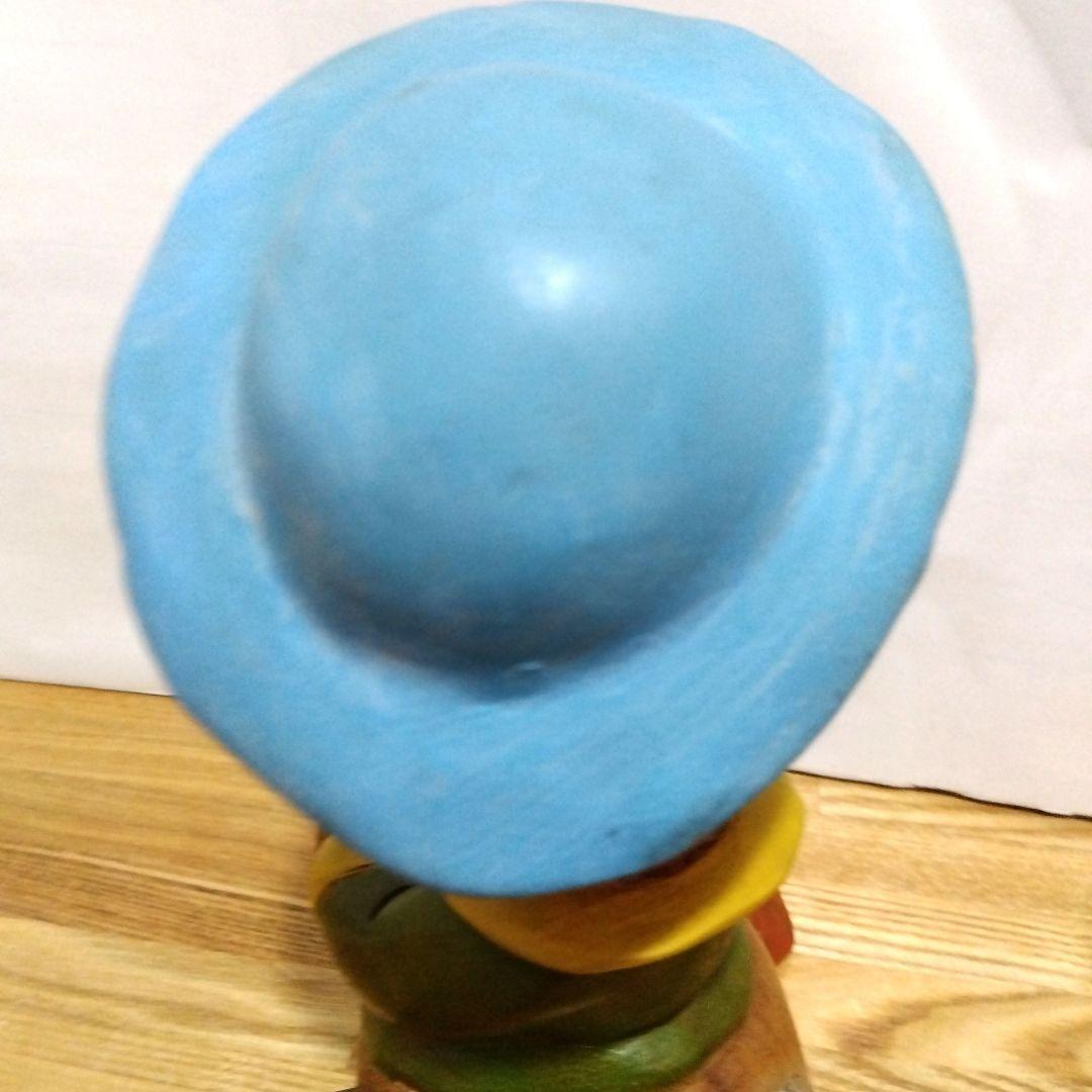 ドナルドダック　木彫りの置物