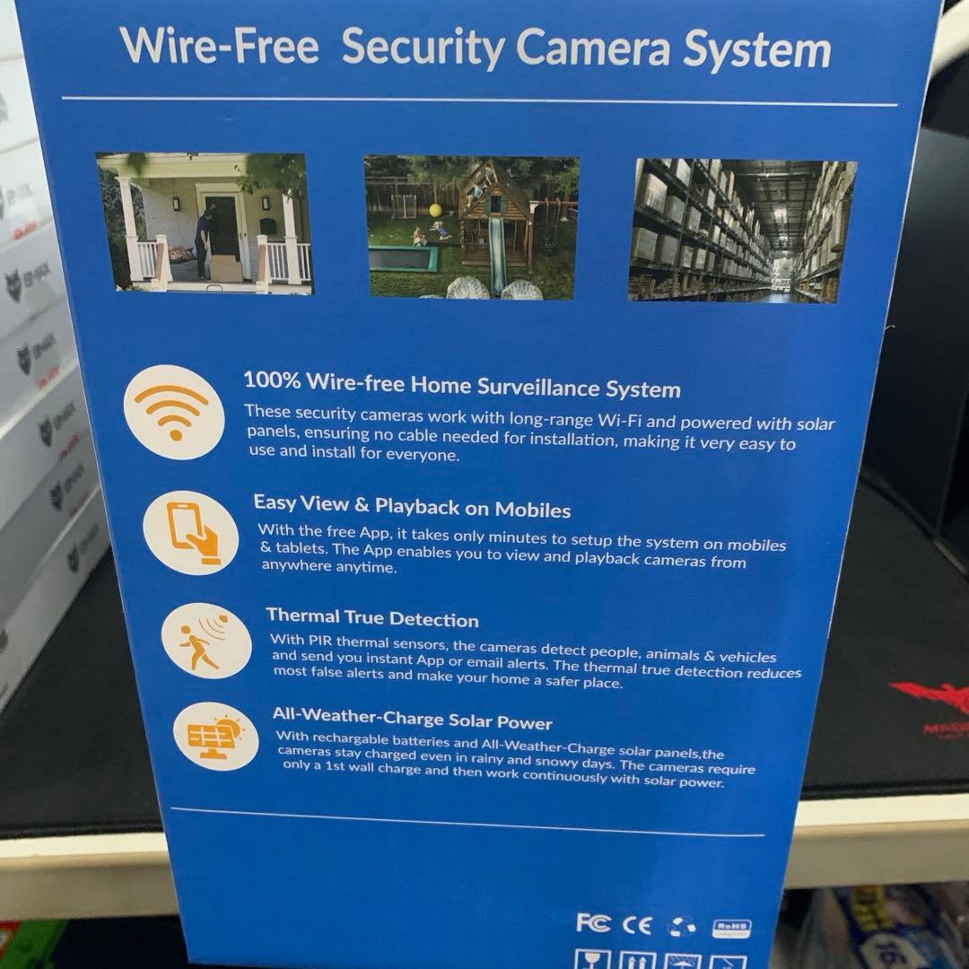 防犯カメラ 屋外 ソーラー 2台セットVORGUT 監視カメラ