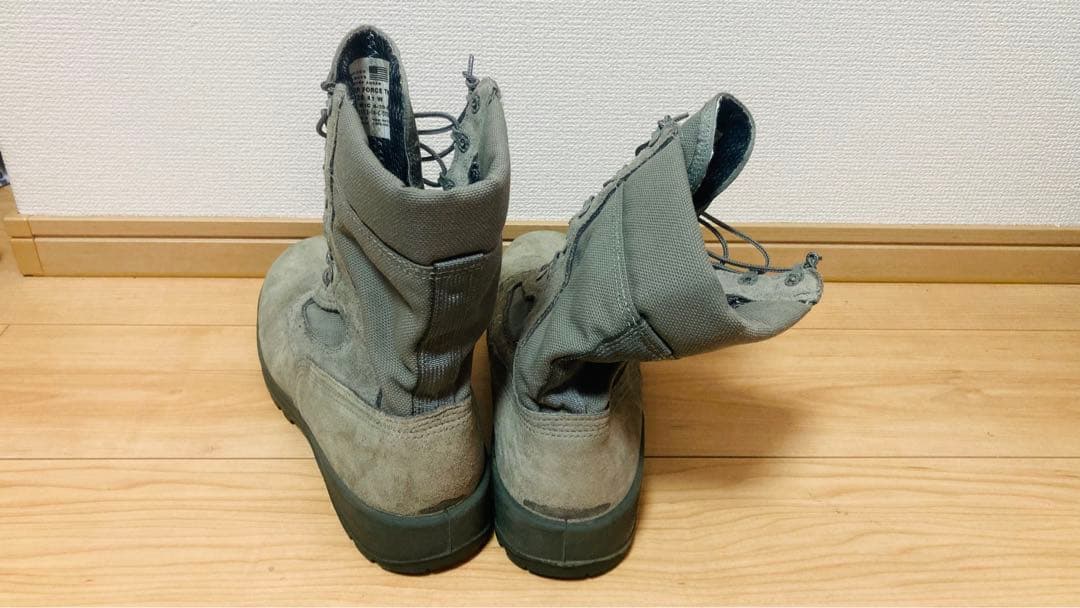 実物米空軍放出品　美品ウェルコ製コンバットブーツ　グレー　11W(29cm)