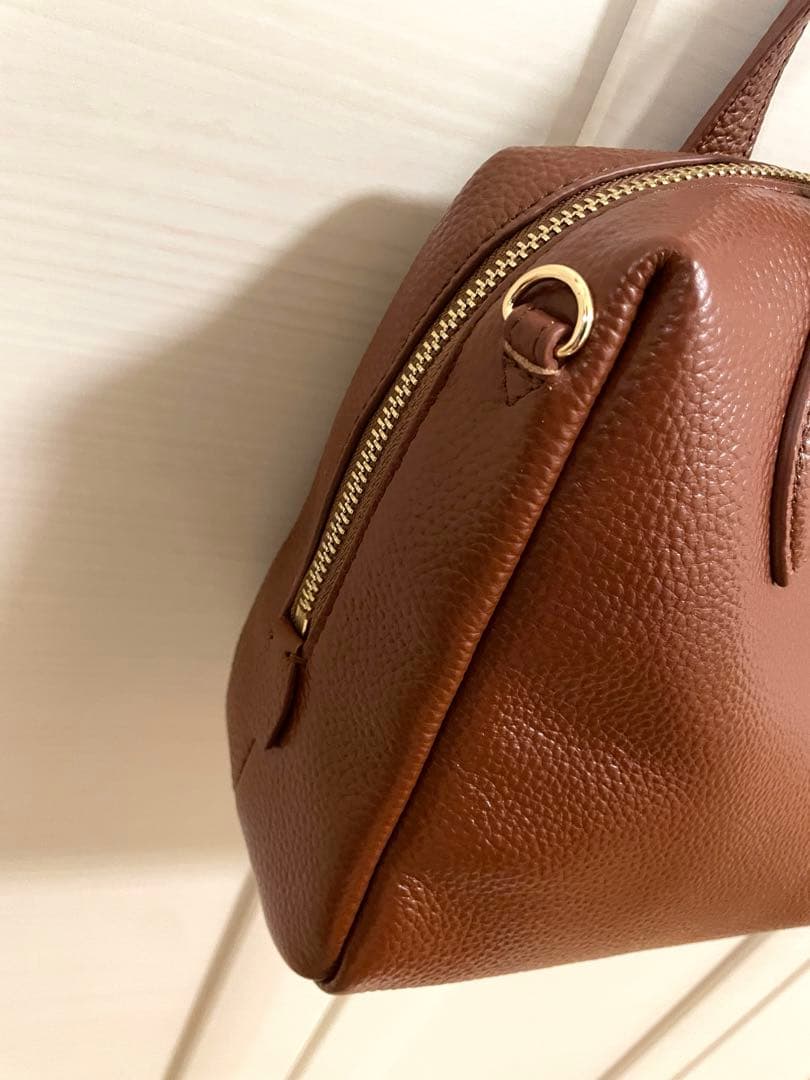 BEAURE カウレザー ボストンバッグ ブラウン 美品