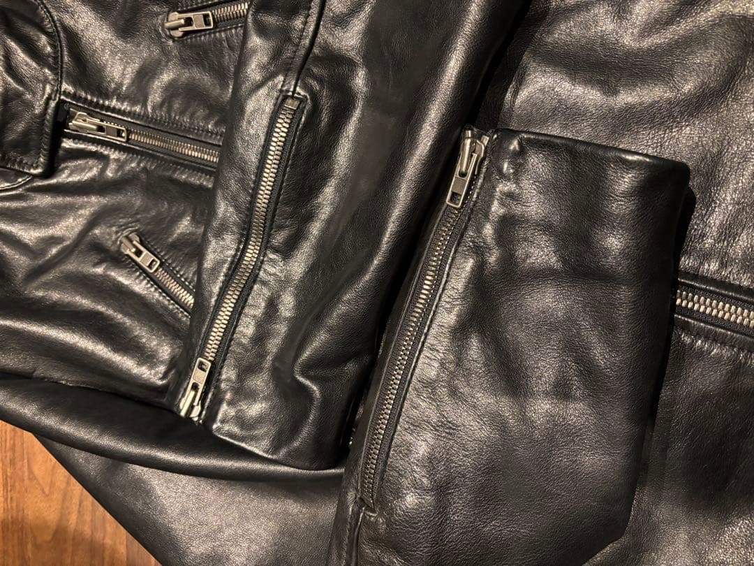 m*u様 2011aw メゾンマルタンマルジェラ　ハの字ライダース 5zipライ