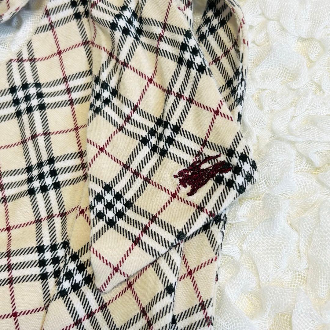 【バーバリーブルーレーベル】ノバチェック　ホルターネック　日本製　ベージュ