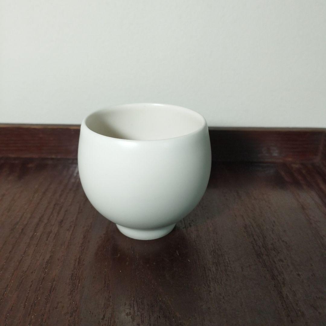 巨匠　走泥社　山田光　白釉ぐい呑