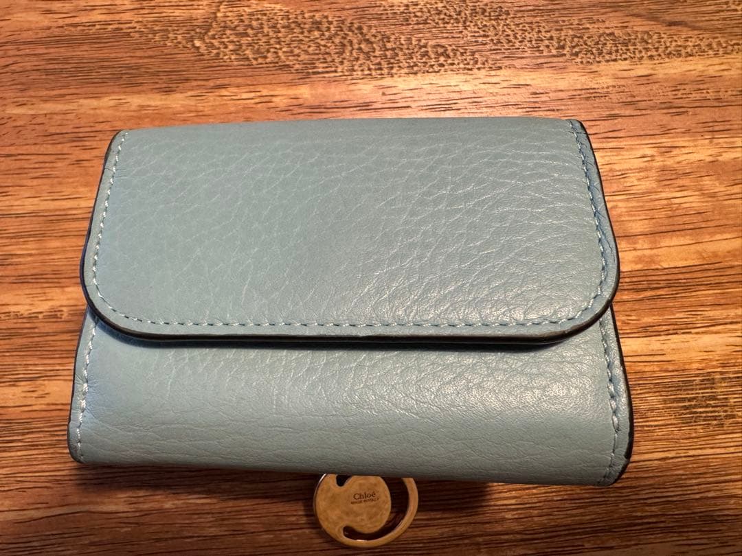 Chloé 三つ折り財布 ライトブルー