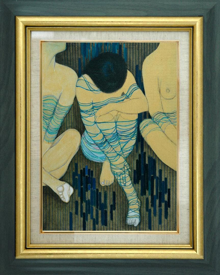 油絵 菅家令子 絵 絵画 インテリア F6-030314 人物 女性像