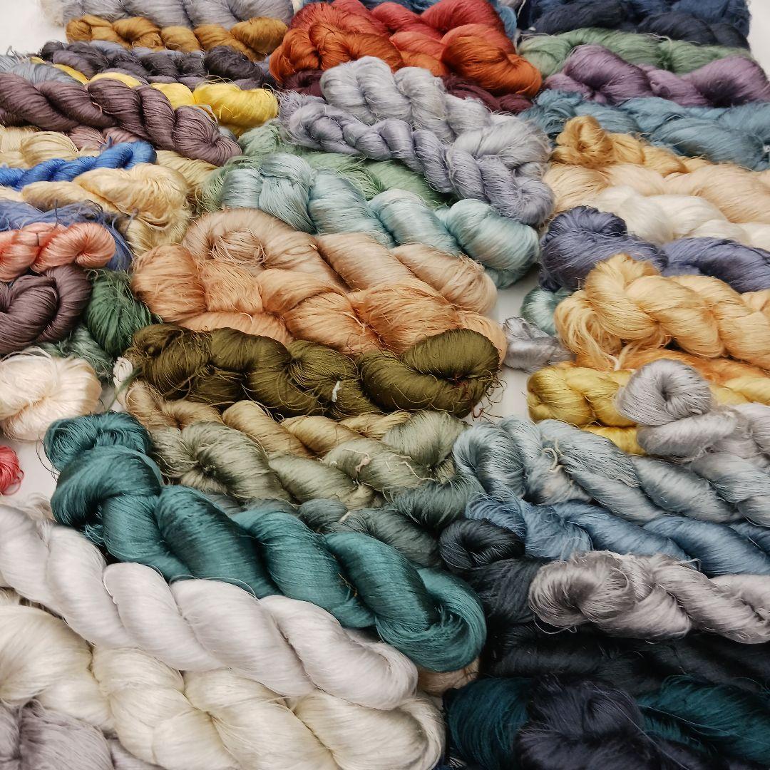 織物、組紐、刺繍手芸用絹糸わけあり