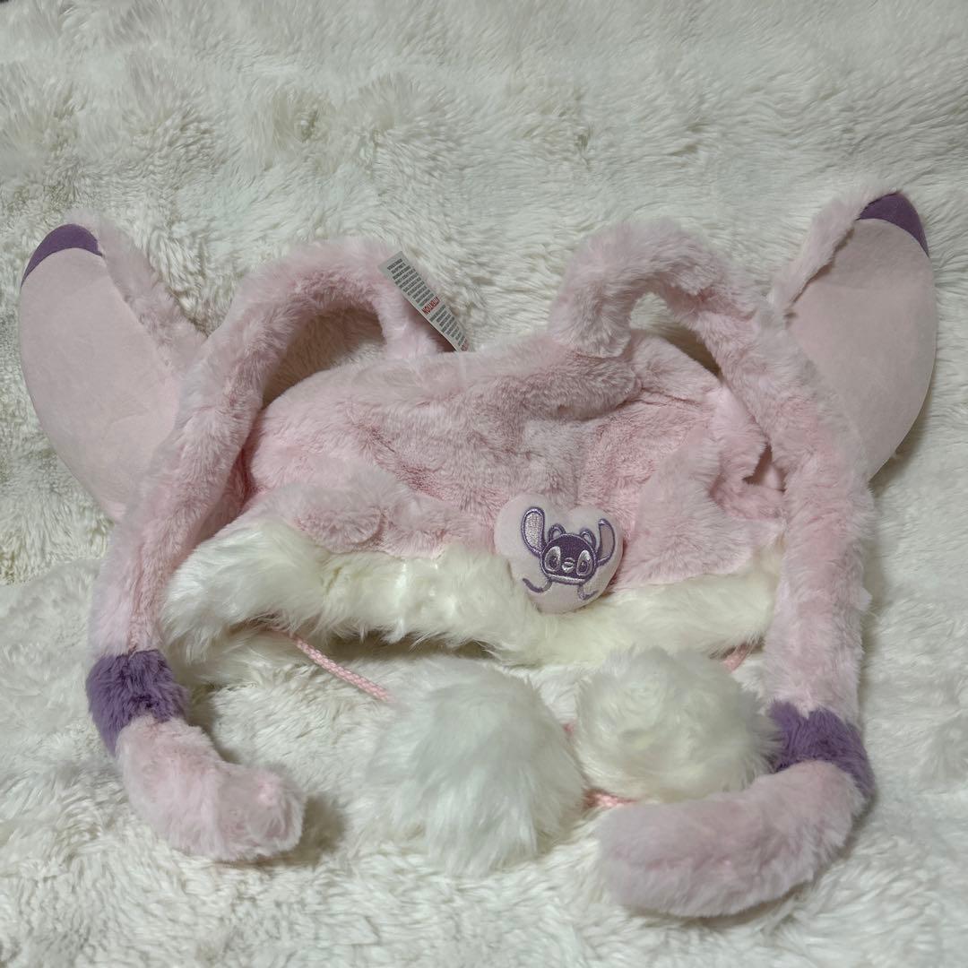 上海ディズニー　スティッチ　エンジェル　ファンキャップ　もこもこ　モコモコ　新品