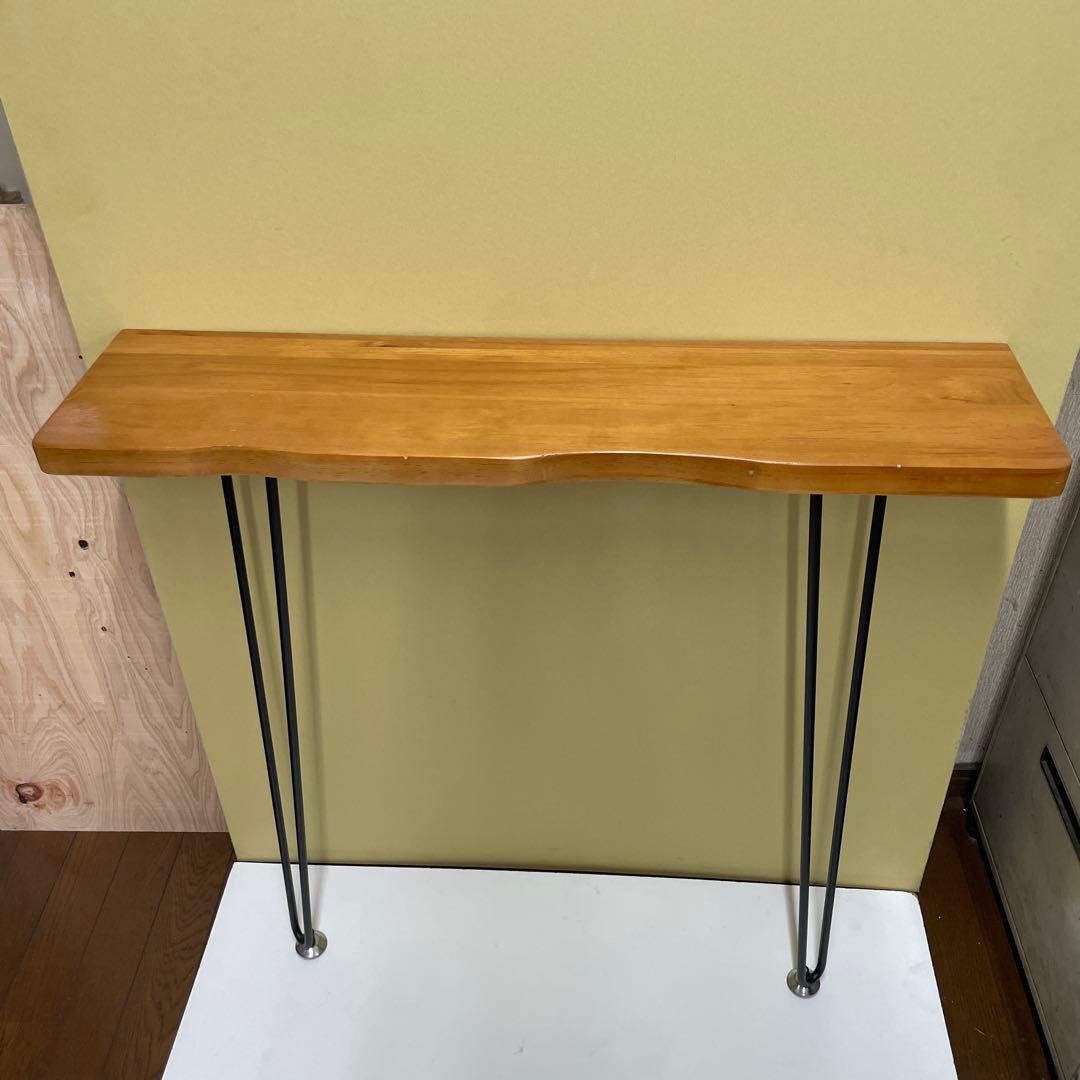 サイドテーブル　コンソールテーブル スタンディングデスク 2本足
