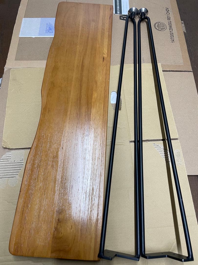 サイドテーブル　コンソールテーブル スタンディングデスク 2本足