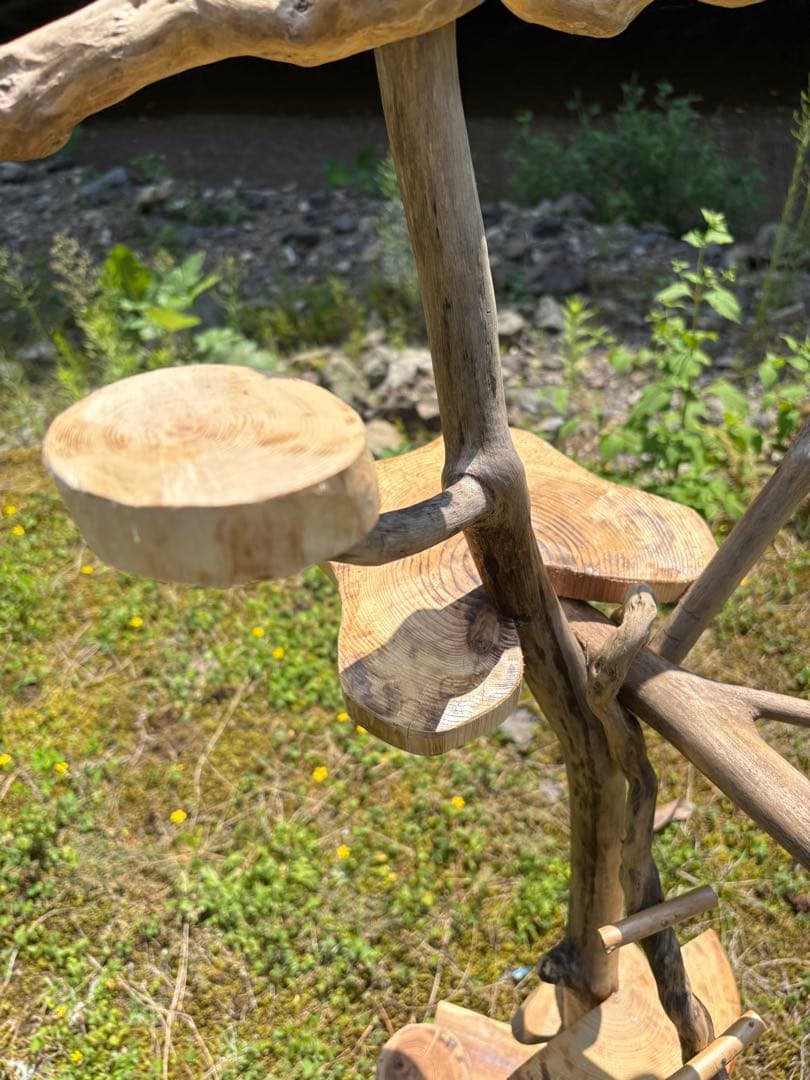 ハンドメイド　流木　バードアスレチック　バードジム　流木インテリア