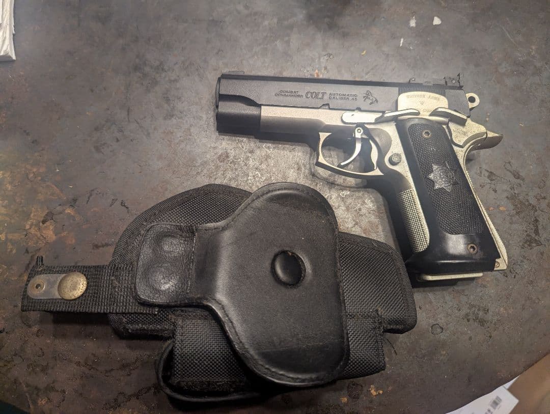 WAウエスタンアームズコンバットコマンダー固定スライドガスガン ホルスター付き