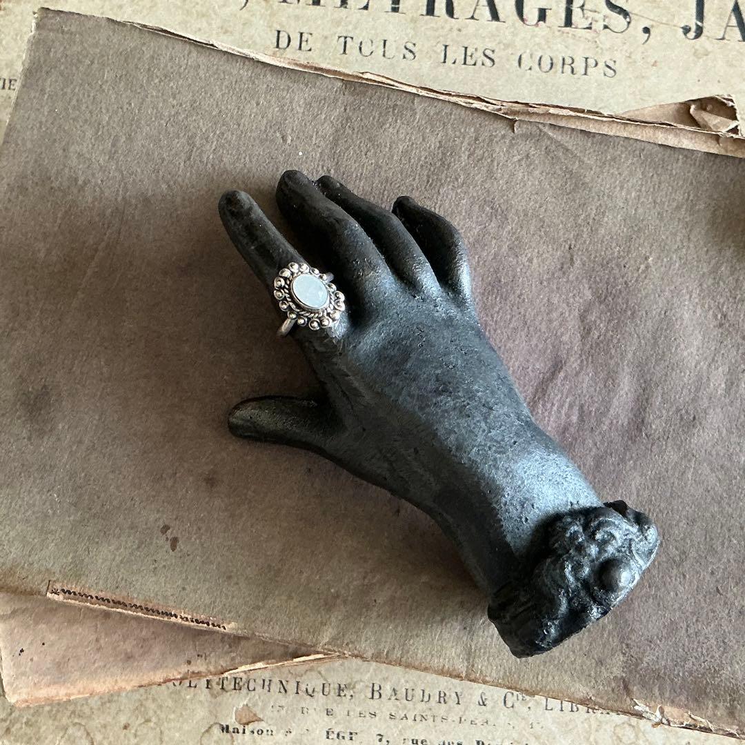 １９世紀　フランスアンティーク　ハンドモチーフ　ペーパーウェイト　アイアン鋳物