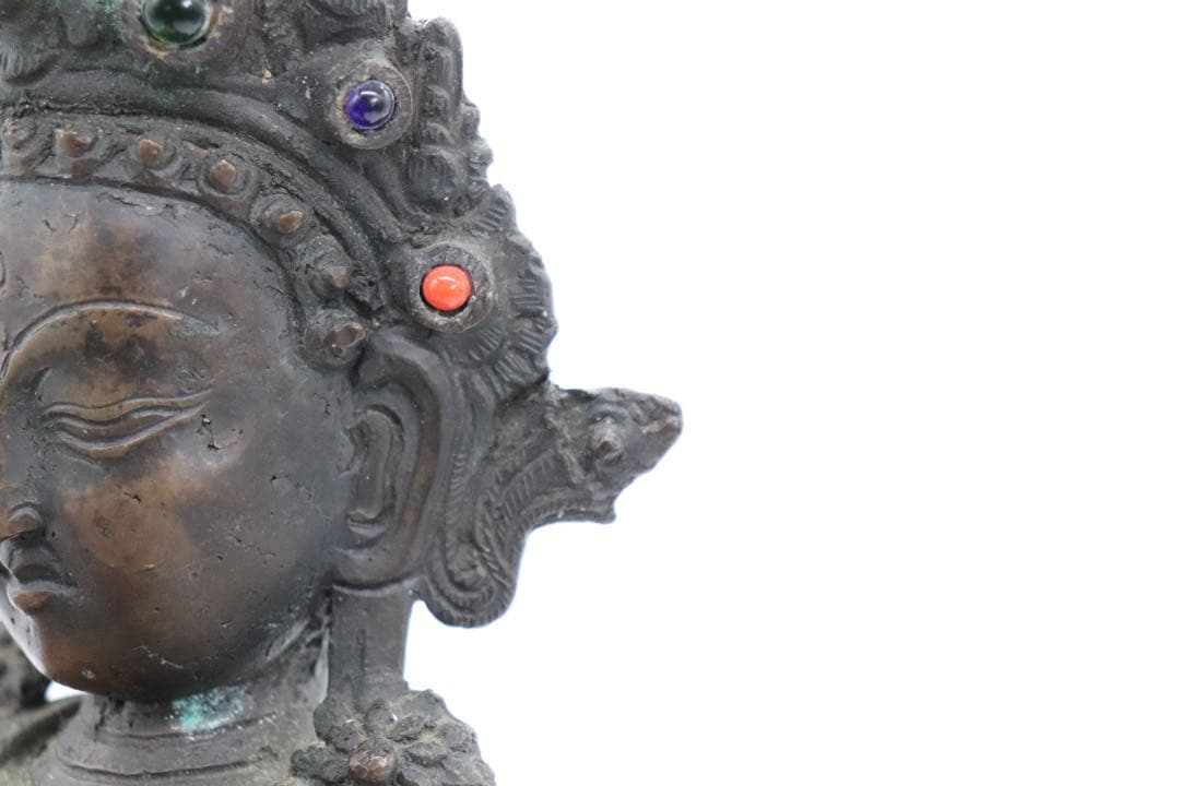 中国　明時代　銅製仏像　大日如来　送料込み250526