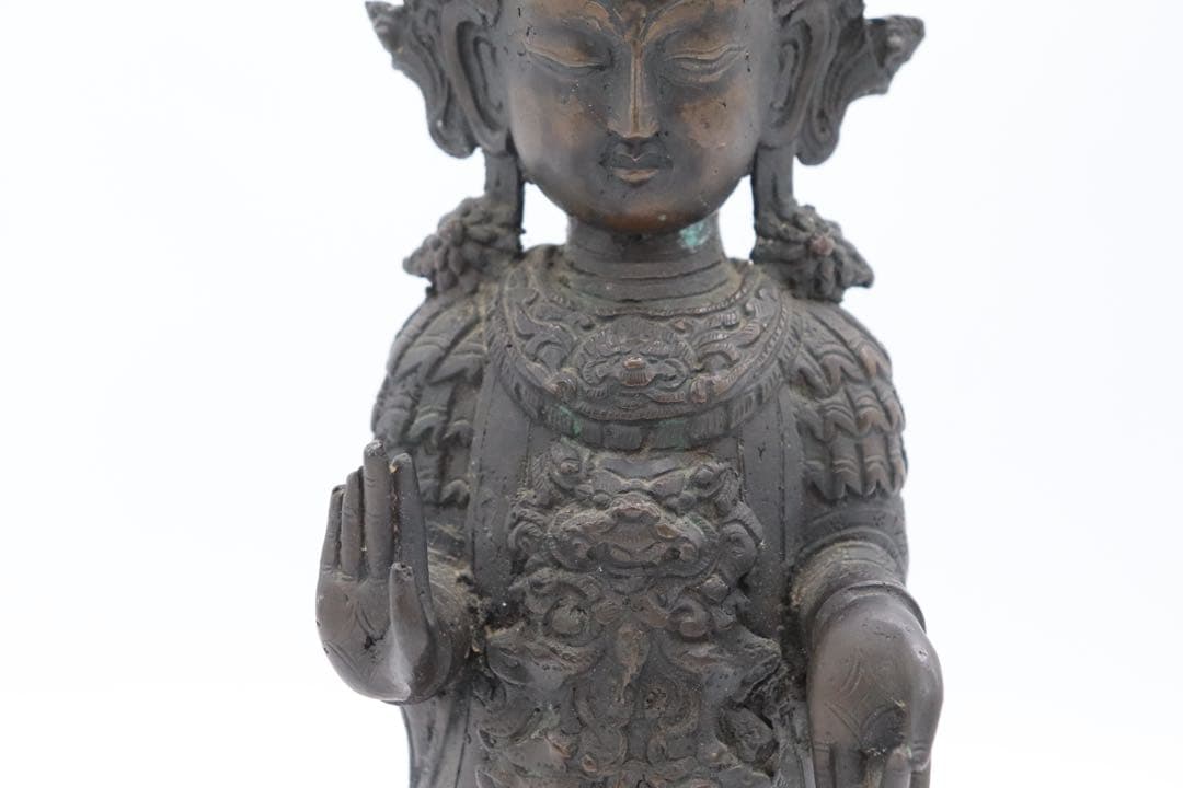 中国　明時代　銅製仏像　大日如来　送料込み250526