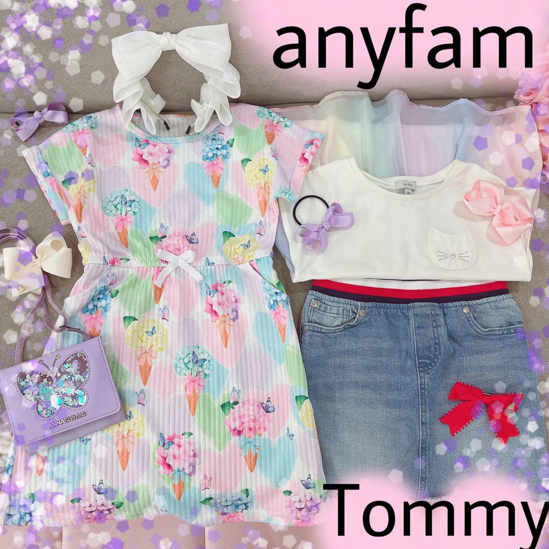 シャーリーテンプル❤️ファミリア❤️ワンピ❤️スカート❤️いちご❤️エニィファム❤️ギンガム