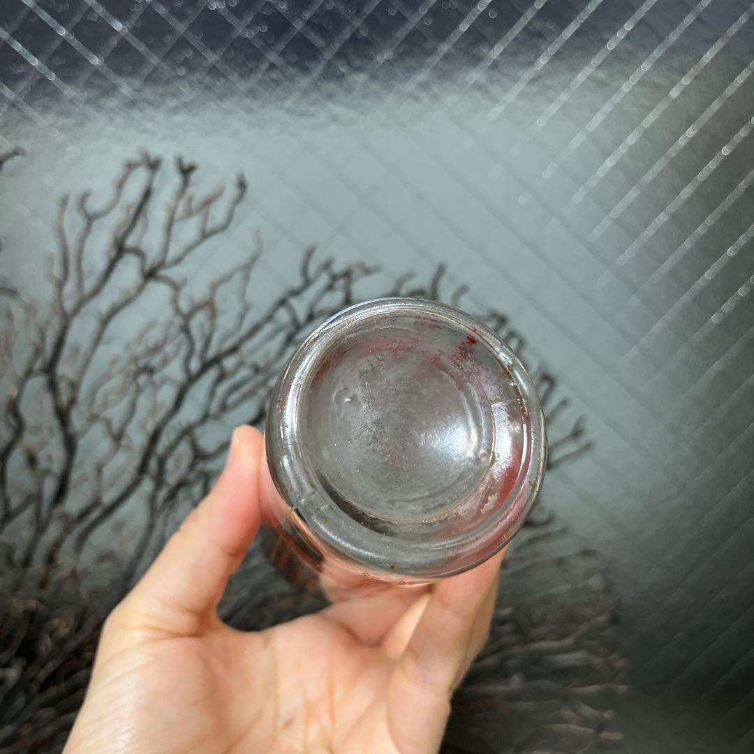 骨董　レトロガラス　希少　健康　赤ちゃん鮮明プリント　哺乳瓶　パッキン劣化有り