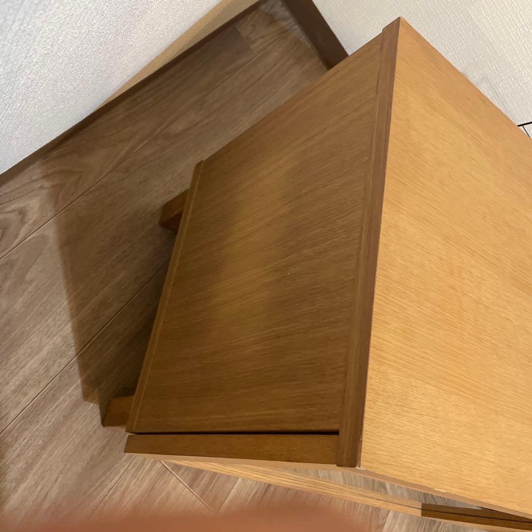 音*人様 無印良品 ナチュラルウッド テレビ台 ガラス扉付き　使用感あり