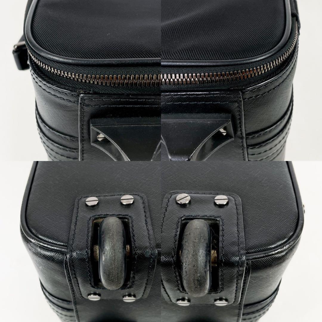 希少✨バーバリー キャリーケース サフィアーノレザー 鍵付き 機内持ち込み可 黒