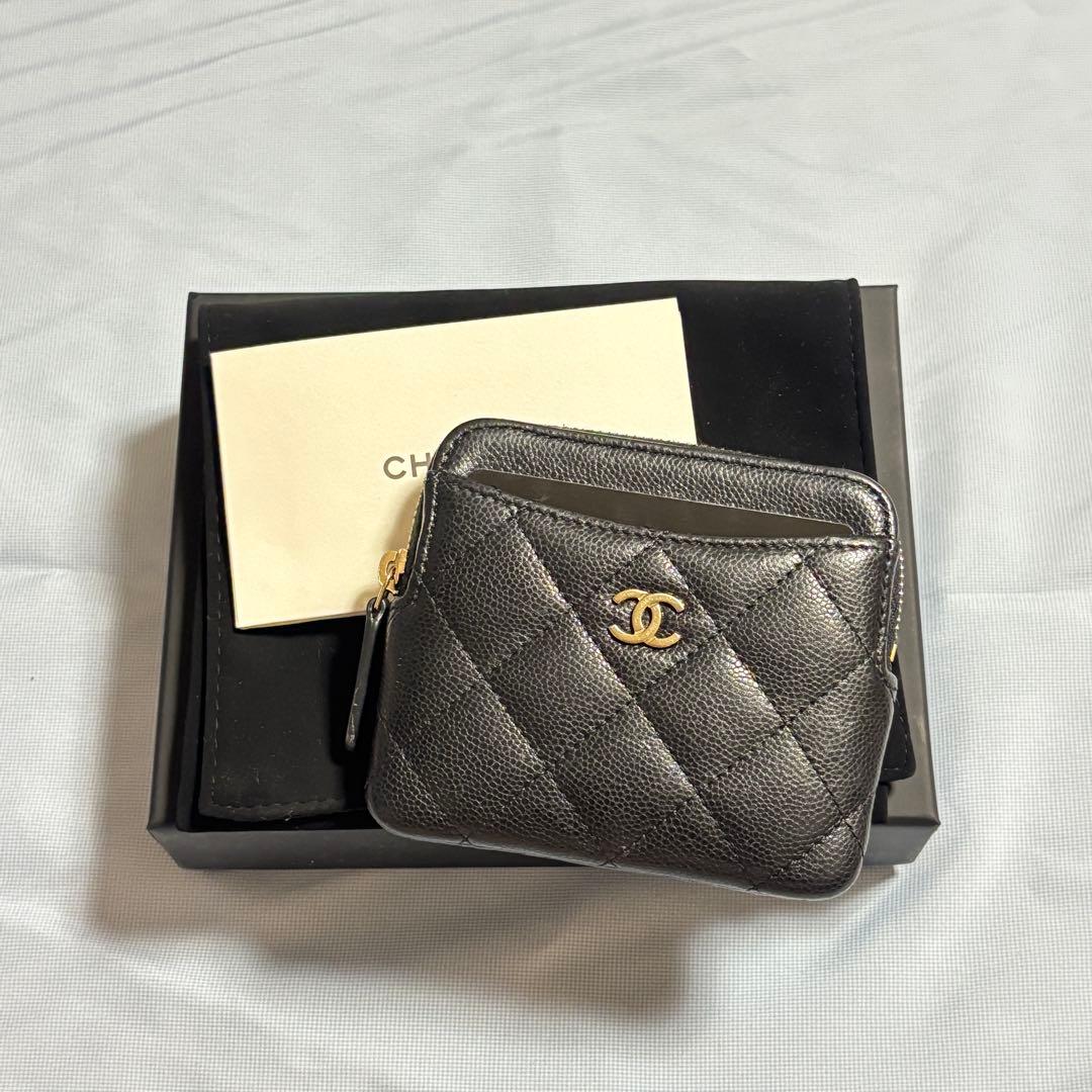 美品 CHANEL ジップパース マトラッセ タイムレスクラシック