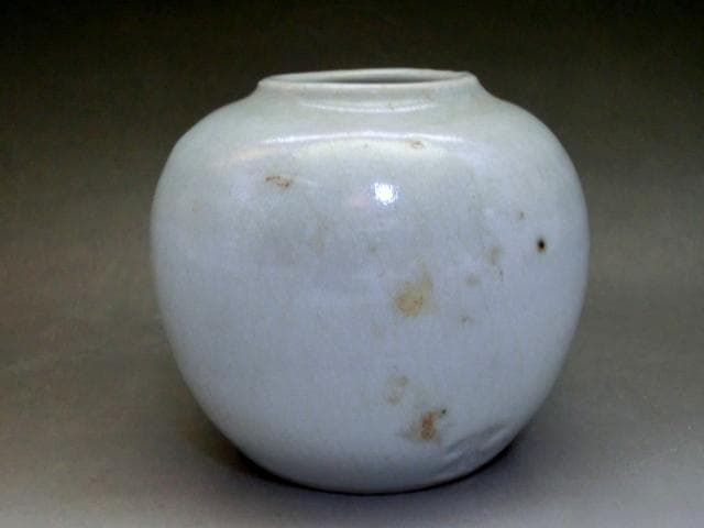 花瓶■李朝 白磁 花器 丸壺 古玩 唐物 中国 古美術 時代物 骨董品■