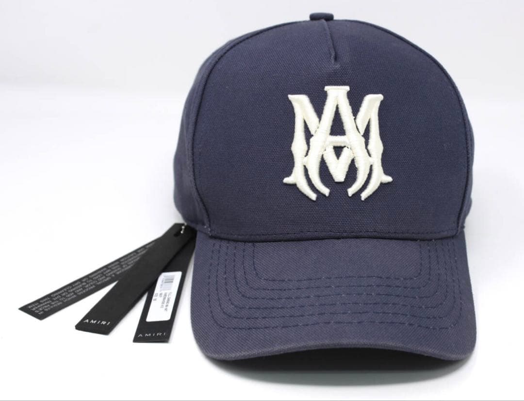 正規品 AMIRI アミリ キャンバス スナップバック キャップ ネイビー