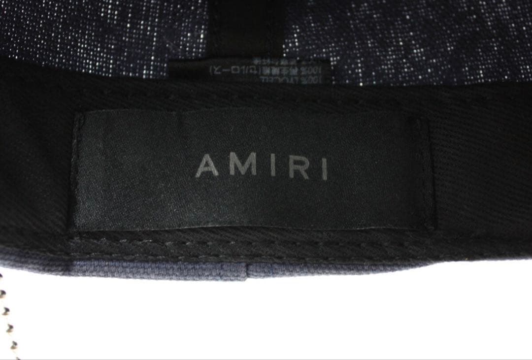 正規品 AMIRI アミリ キャンバス スナップバック キャップ ネイビー