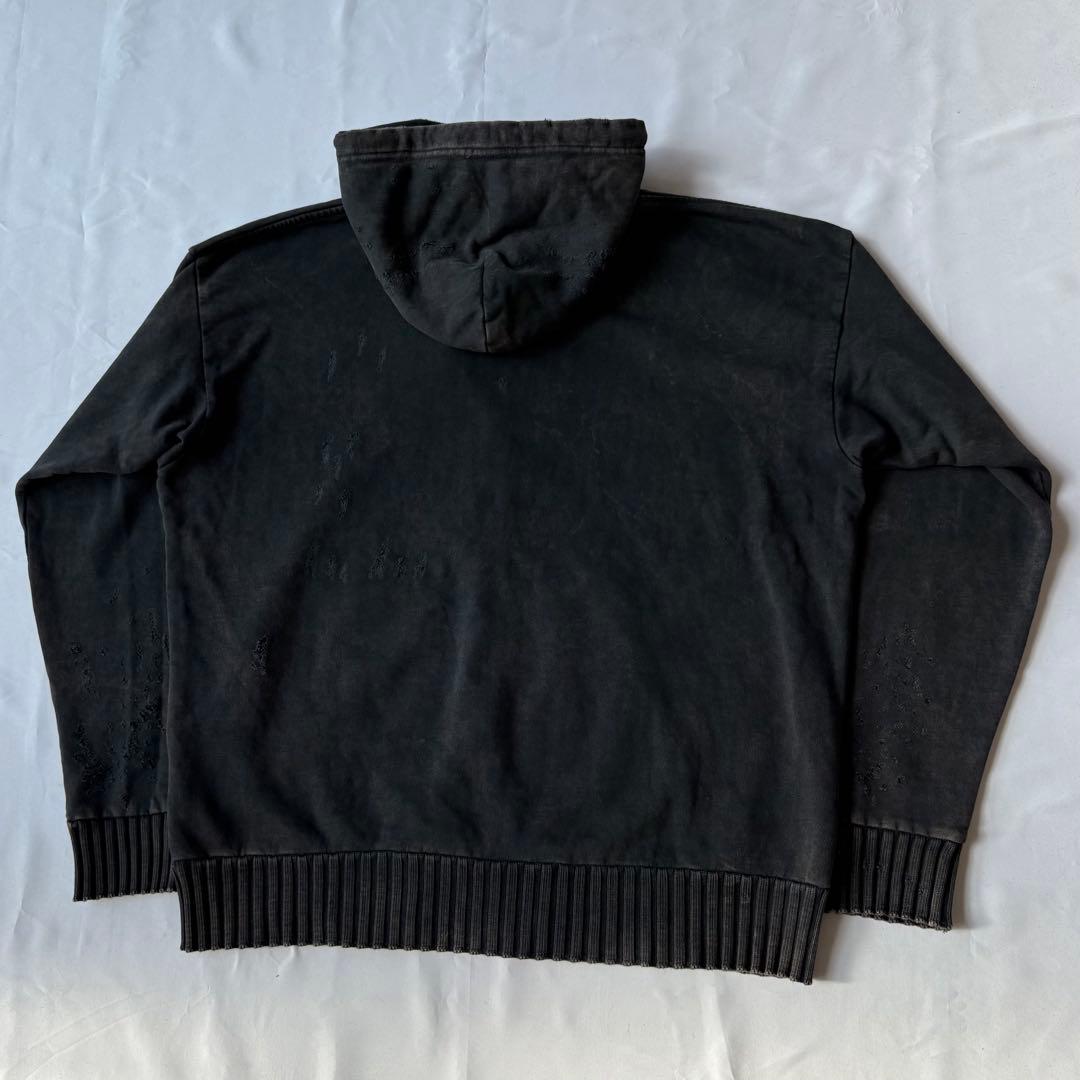 DIESEL Destroy Zip up Hoodie ダメージ パーカー L