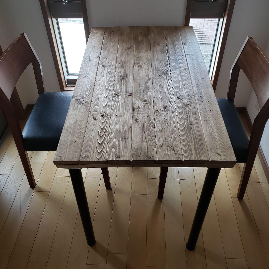 95×62アンティークテーブル ウォルナット仕上げ