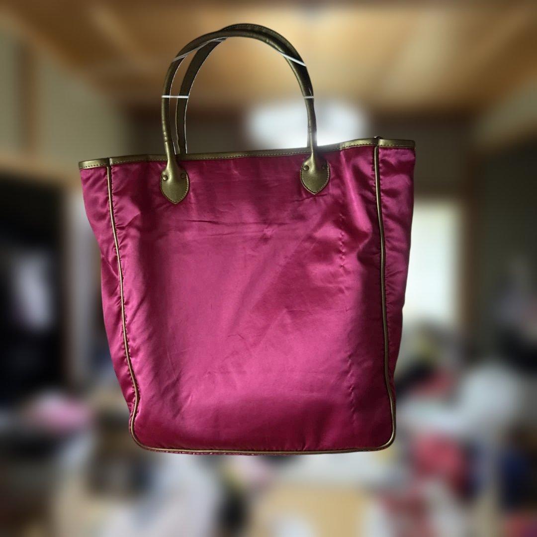 ハローキティ　スカジャン生地　豪華刺繍　ピンク　トートバッグ