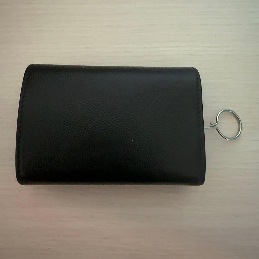 SAINT LAURENT ブラック レザー キーケース　ロゴ刻印　ユニセックス